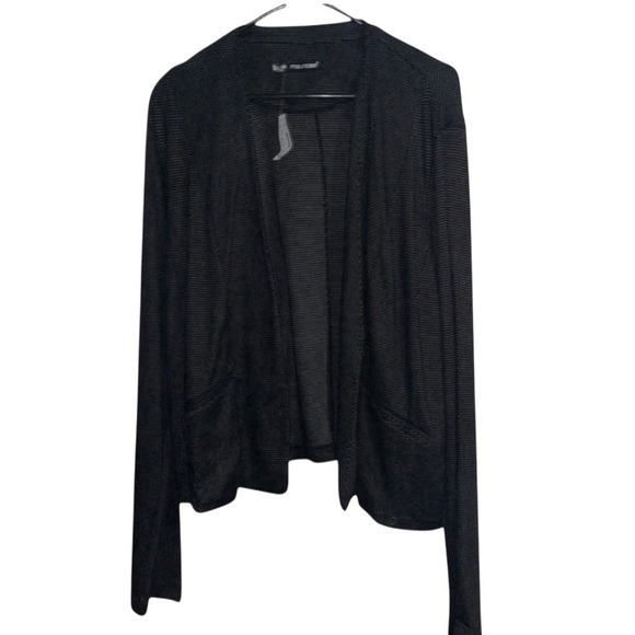 🌹NWT:MAURICES BLACK/WHITE DOT OPEN JACKET - Picture 1 of 6